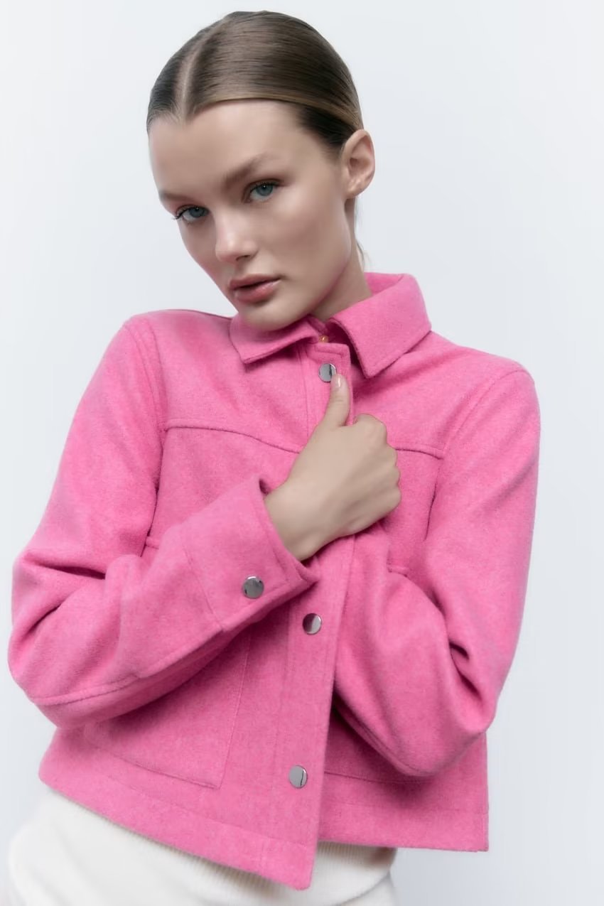 Women's clothing spring new arrival women's street casual tweed shirt woolen jacket top 8BS9568_voghion.com