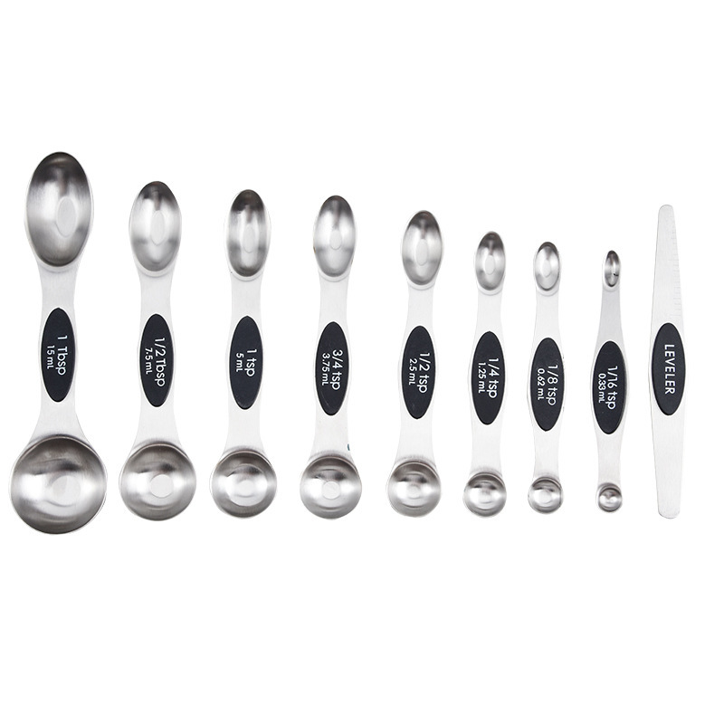 Cuchara de absorción magnética 9 piezas juego negro