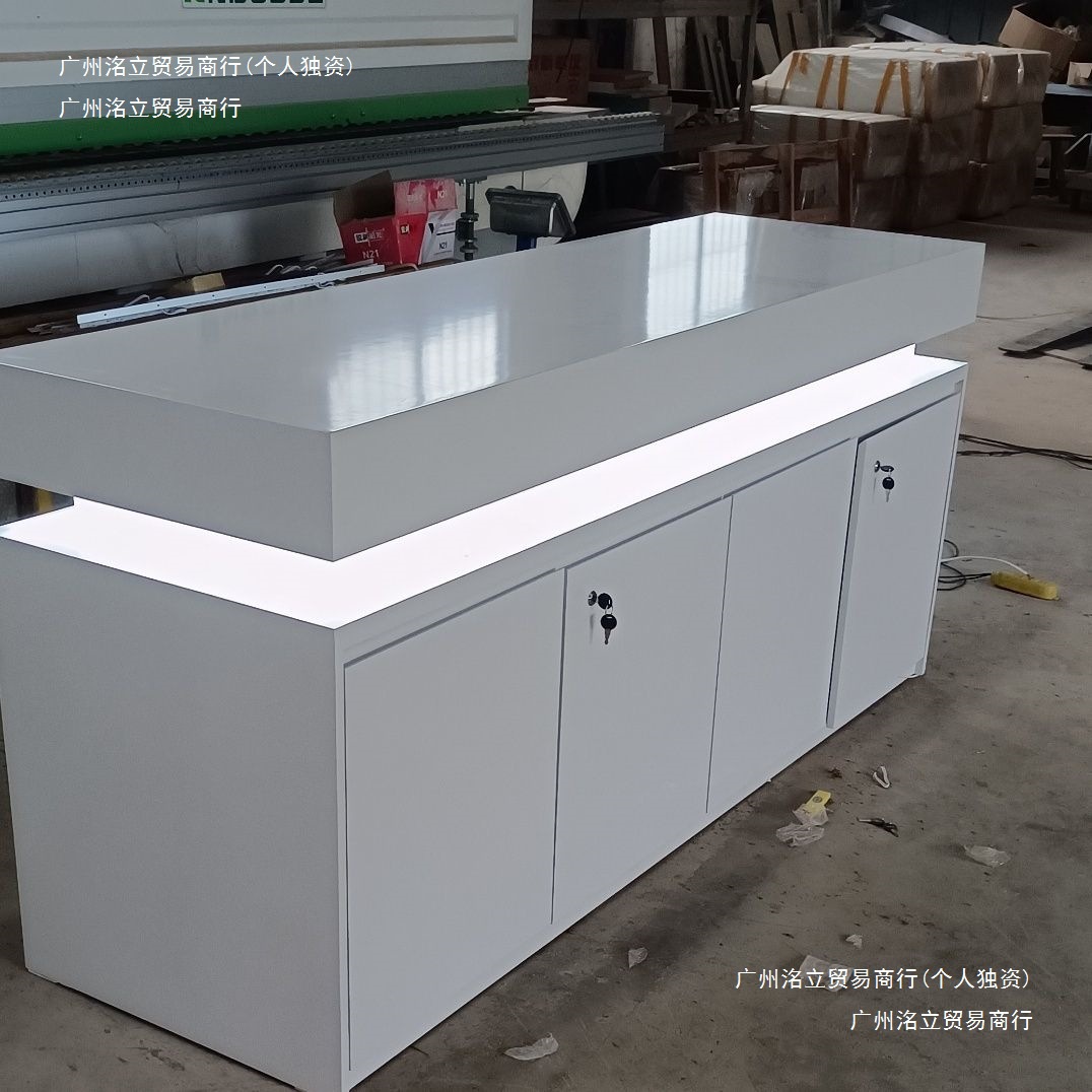 手机展示台白色烤漆体验台电脑展示桌中岛展台智能产品展柜展示台