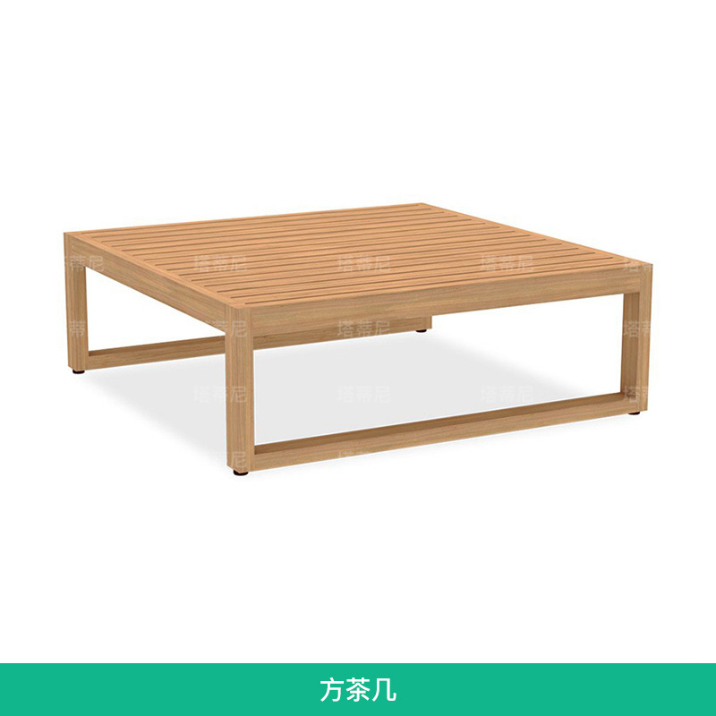 Conjunto de muebles de teca para patio exterior, sofá para terraza de villa, resistente a la corrosión, para jardín, a prueba de lluvia y sol, sofá de madera maciza.