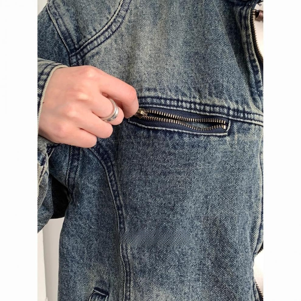 Retro Washed Vintage Denim Jacket For Men And Women Oversized_voghion.com