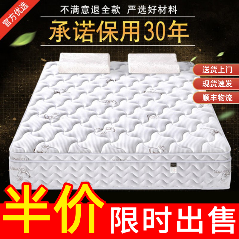 Simmons Mattress 22cm Thick Top Ten Famous Soft and Hard Dual-Purpose Coconut Palm Latex Spring Household Economical Rental Latex Mattress