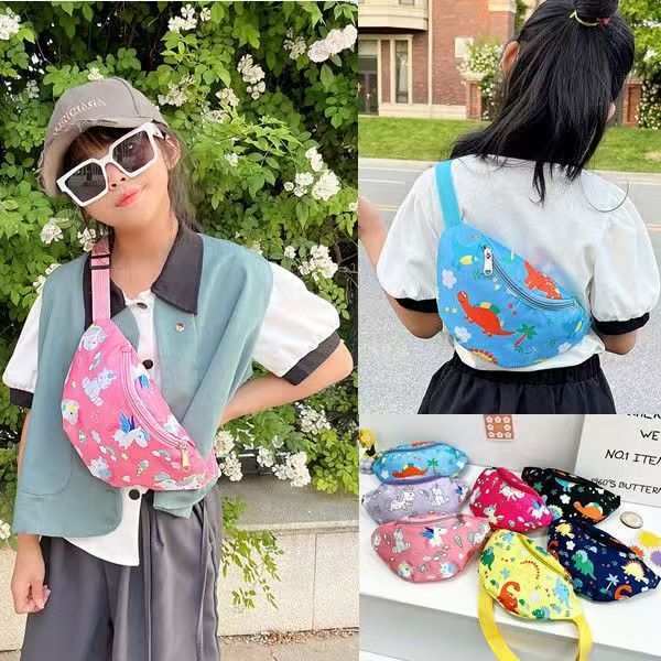 Cute Bags, New Cartoon Waist Bags, Children's Stylish and Versatile Baby Fashion Crossbody Bags, Korean Version of Cartoon Cartoons