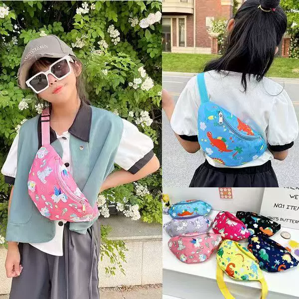 Cute Bags, New Cartoon Waist Bags, Children's Stylish and Versatile Baby Fashion Crossbody Bags, Korean Version of Cartoon Cartoons