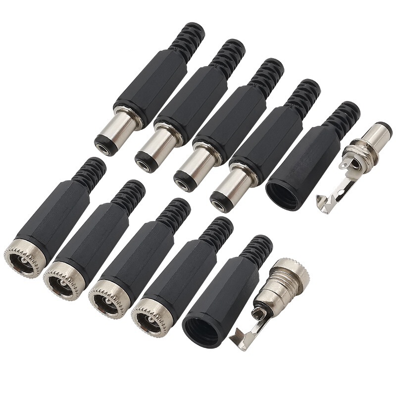 DC DC power supply wire welding plug 5.5*2.1mm power plug socket with socket DC DC power supply wire welding plug 5.5*2.1mm power plug socket with socket