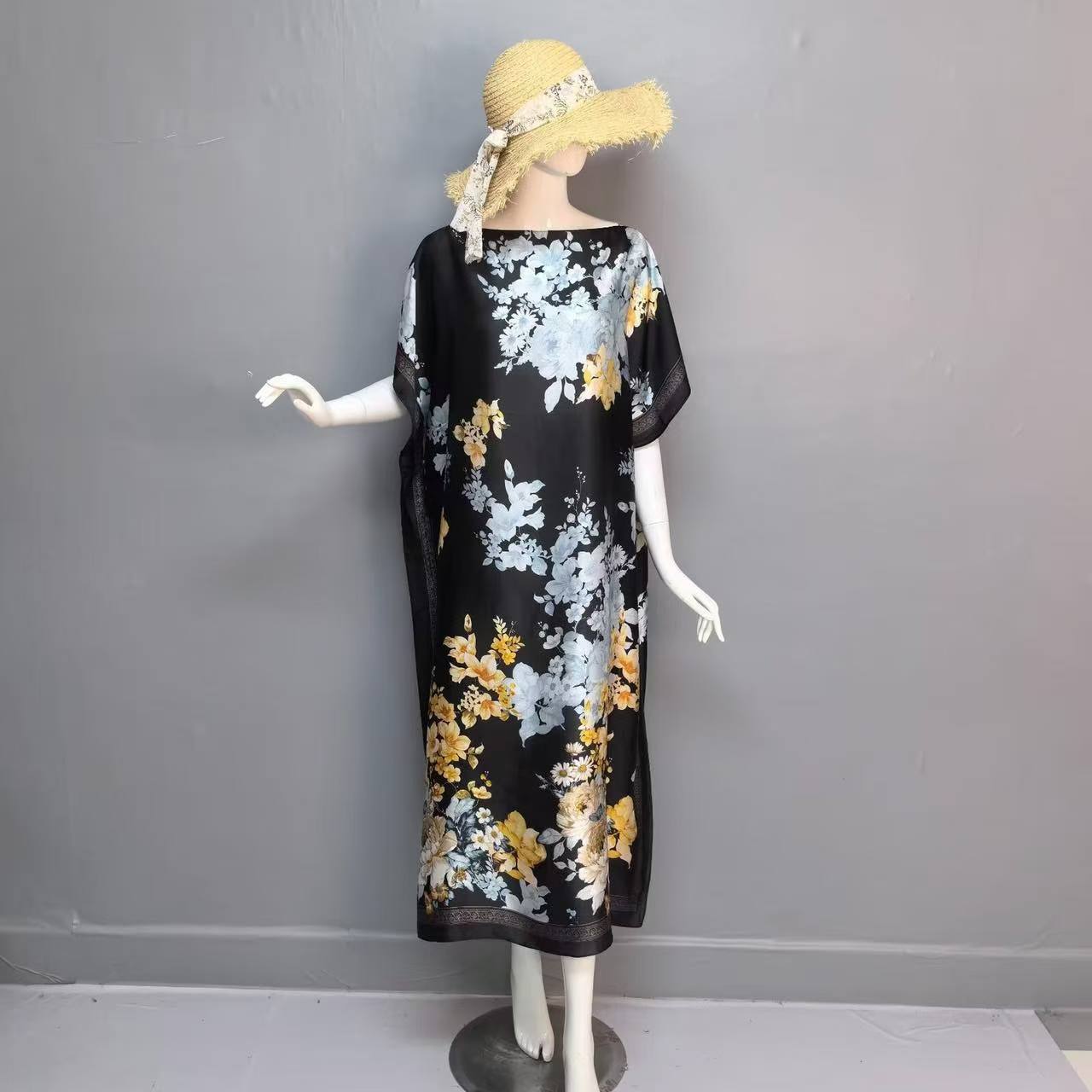 여러 색상의 꽃 - 검정색