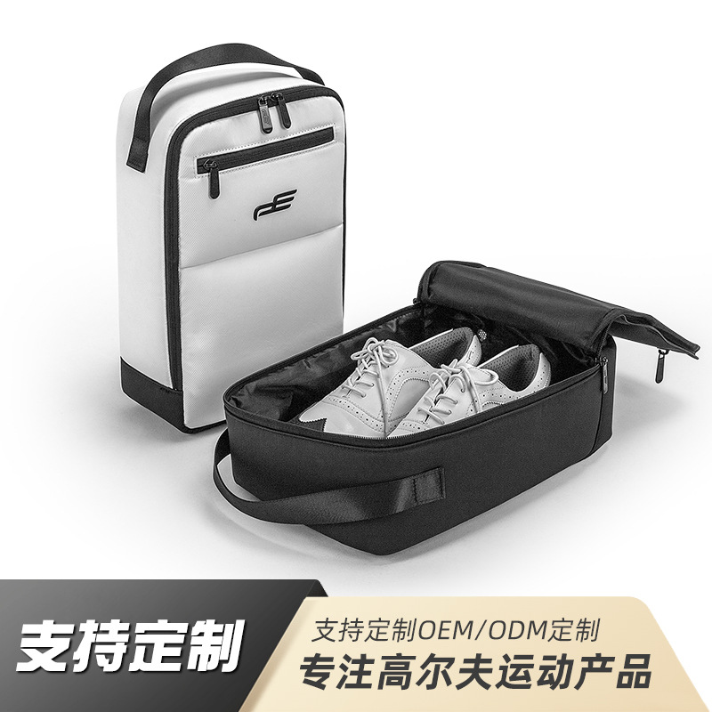 7月新品 PLAYEAGLE高尔夫黑白款鞋包男女超轻便 便携收纳手提鞋袋