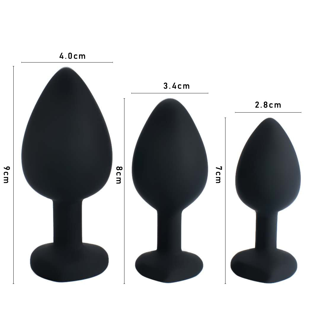 Silicone Anal Plug, Small Round Purple Unisex Rear Tease Toy — detail image 7