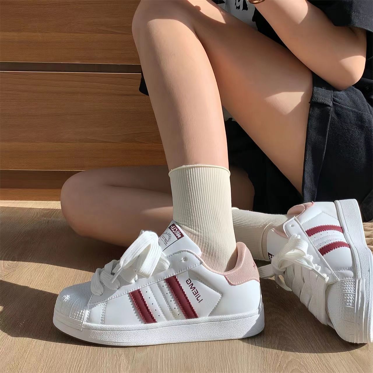 Nicho Zhong coreano concha cabeza pequeña zapatos blancos mujeres in tide2025 nuevo versátil transpirable estudiantes zapatos de skate casuales