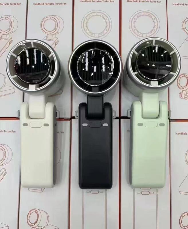 外国貿易N607高速ハンドヘルド小型扇風機USBミニポータブル折りたたみ式首掛け強力ターボ小型バッテリー長持ちデジタルディスプレイ|undefined