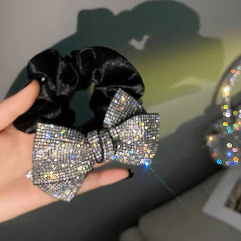 Gomilla para pelo con lazo y strass elegante para mujer_voghion.com