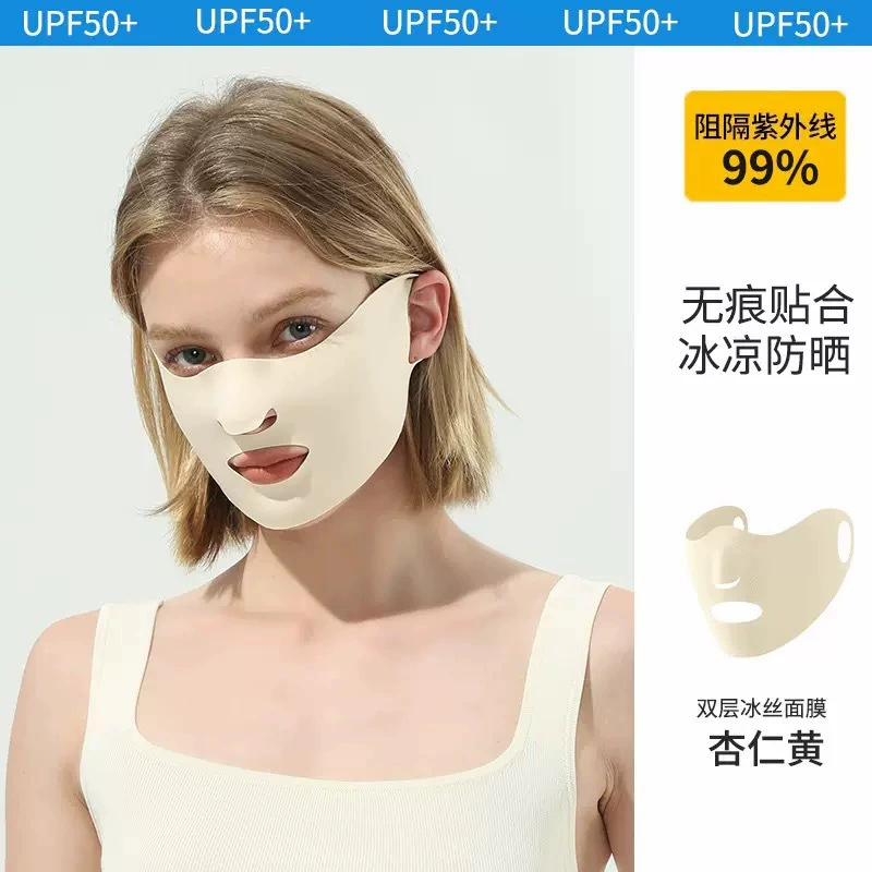 Летний солнцезащитный маска полотенце новый женский ледяной шелк маска солнцезащитный крем маска дышащая тонкая маска маска висячие уши