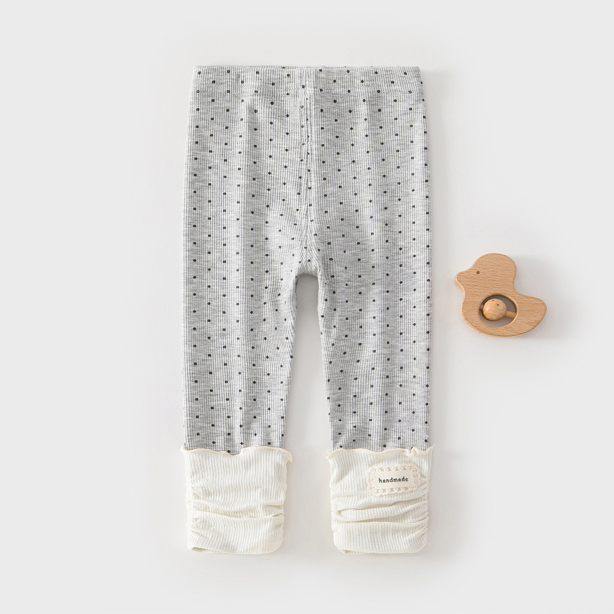 Leggings niñas leggings de primavera bebés leggings niñas leggings niños pantalones dulces ondulados pantalones de agujero universal