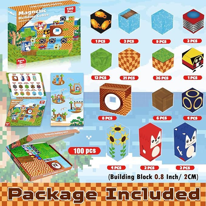 Amazonの人気商品 MagneticBuilding 磁気ブロックビルディングブロック DIY パズル 3D 立体ビルディングクロスボーダー|undefined