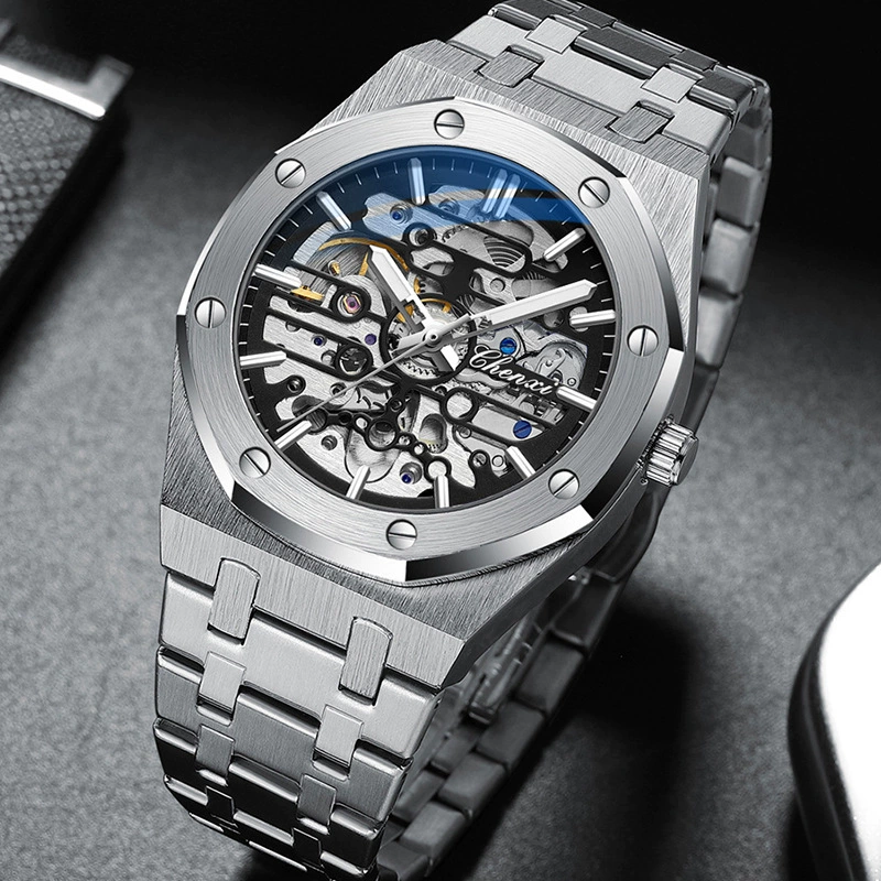Мужские часы CHENXI новые механические часы мужские полые автоматические механические часы со стальным ремешком Мужские CHENXI Горячие 8848