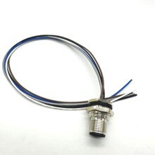 M12A-05 5Pĸ�^����i���ʽ1007#22AWG L=200mmM12ĸ��������