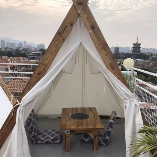 户外庭院帐篷批发网红度假村三角特色餐饮帐篷防雨防风民宿帐篷