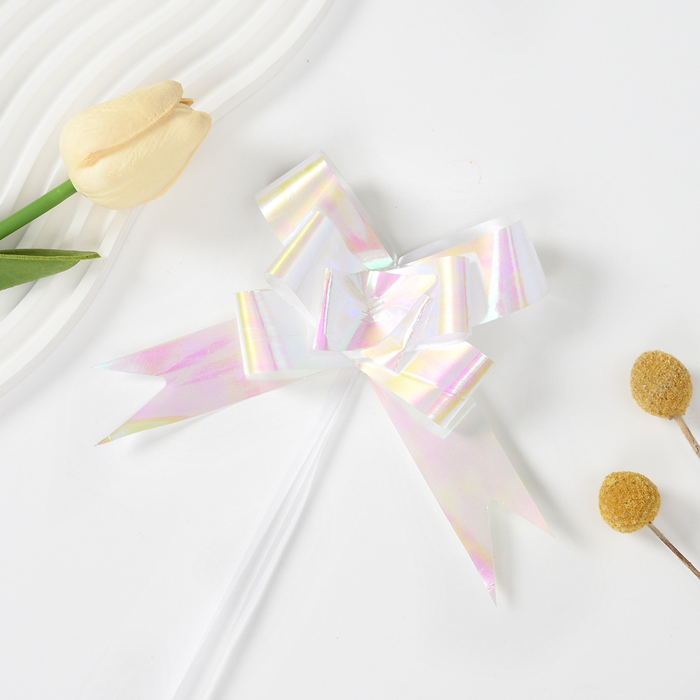 Transfronterizo 30 iris de flores de mano de Navidad decoración de fiesta arco colorido mano de flores de embalaje cinta de colores