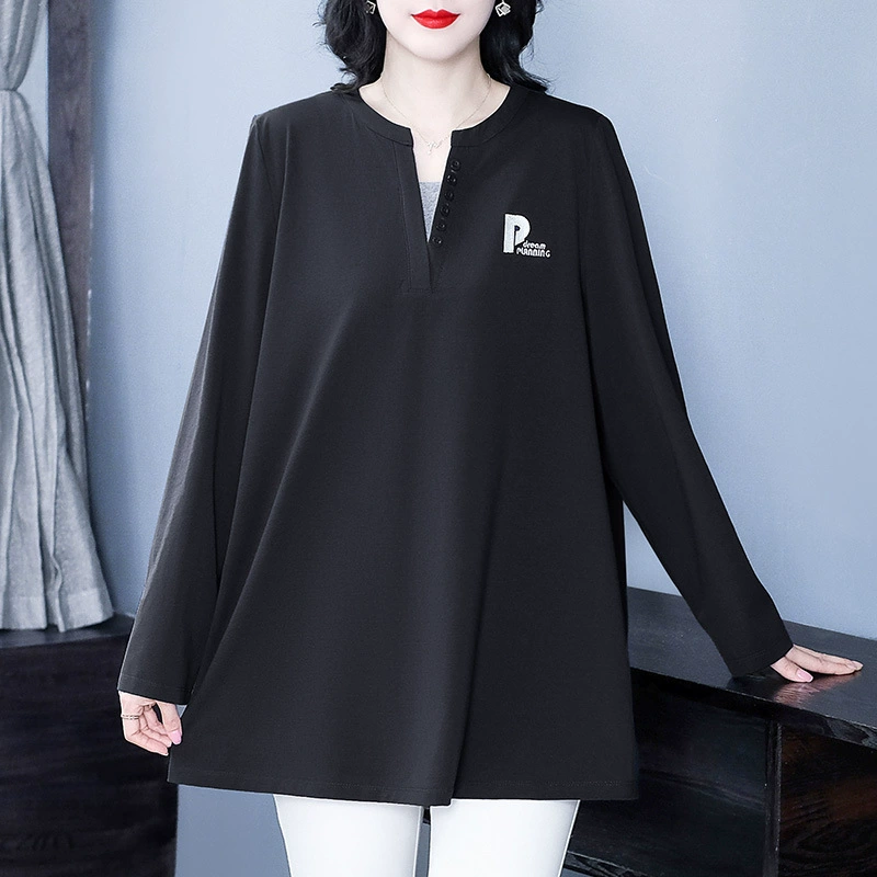 Женская шикарная рубашка с принтом большого размера