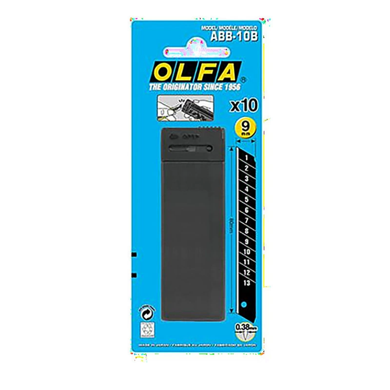 Japanese OLFA super sharp black utility blade ABB-10B suitable for knife type small knife alloy tool blade