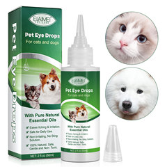 ELAIMEI pet eye drops to remove tear stains and relieve eye itching. Dog and cat conjunctivitis eye drops
