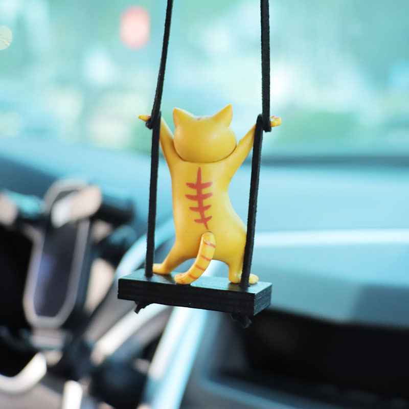 Twisted Waist Cat Car Pendant Car Interior Decoration Supplies Car Pendant Pendant Car Charms Car Supplies Batch