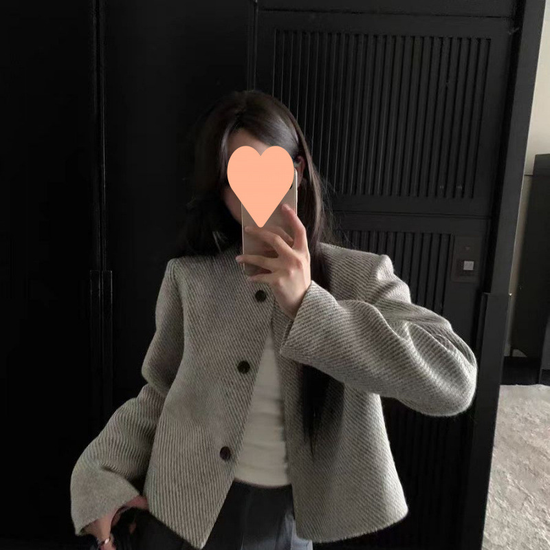 开春女短款小香风外套  短西装外套 单排扣上衣气质春秋新款|undefined