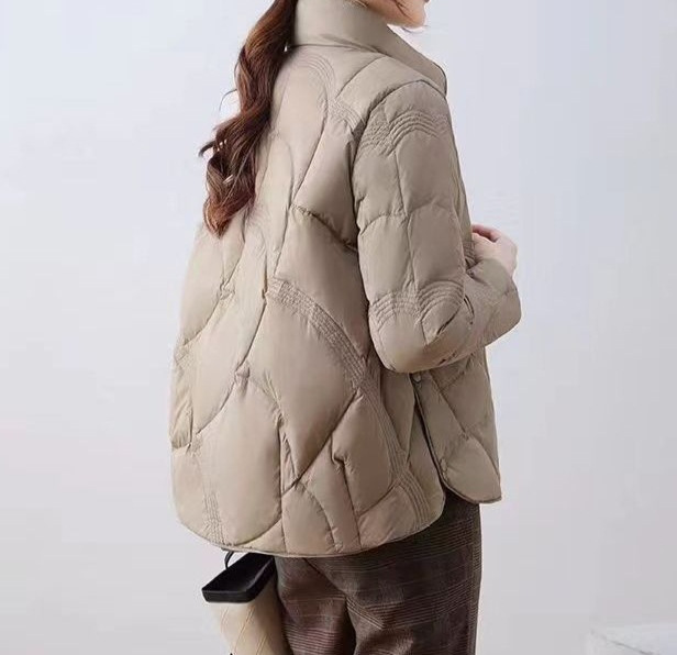 Off-Season Short Lightweight Fashionable Stand-Up Collar down Jacket for Women Autumn and Winter Korean Style Commuting Simple White Duck down Jacket Off-Season Short Lightweight Fashionable Stand-Up Collar down Jacket for Women Autumn and Winter Korean Style Commuting Simple White Duck down Jacket