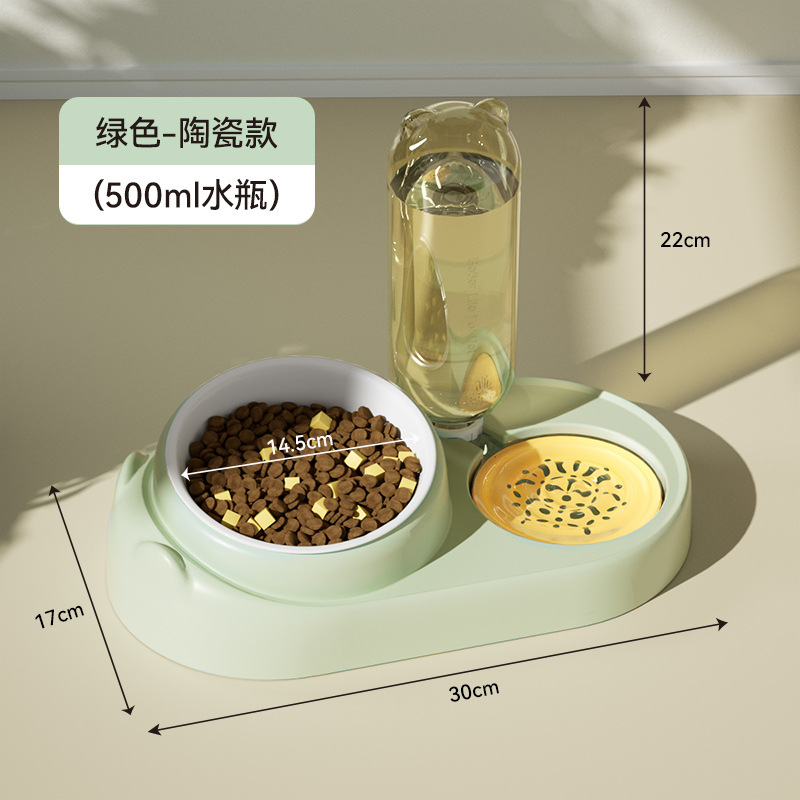 Tazón de gato tazón de comida para gatos tazón de perro tazón de bebida automático tazón de comida para gatos tazón de arroz tazón doble tazón para beber para mascotas