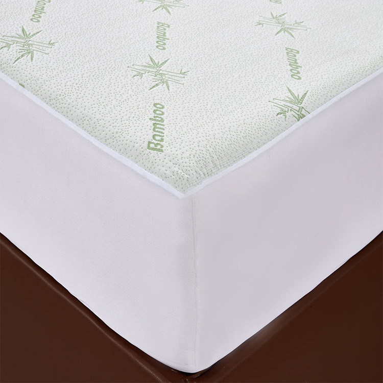 Fabricante suministro directo de fibra de bambú cubierta de cama impermeable cubierta de polvo de algodón cubierta de protección de colchón de comercio exterior Amazon