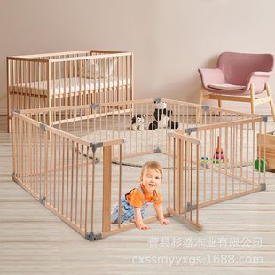 Solid Wood Walking Fence Fence Protective Fence Baby Kids Indoor Climbing Mat Guardrail Home Game Baby Climbing Mat