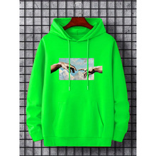 U 26535 Korean print hooded loose sweatshirt ����ӡ����ñ��
