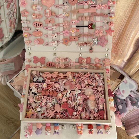 High beauty value cartoon sweet girl hair accessories suit girl princess hair clip headdress gift cute hair clip stall batch