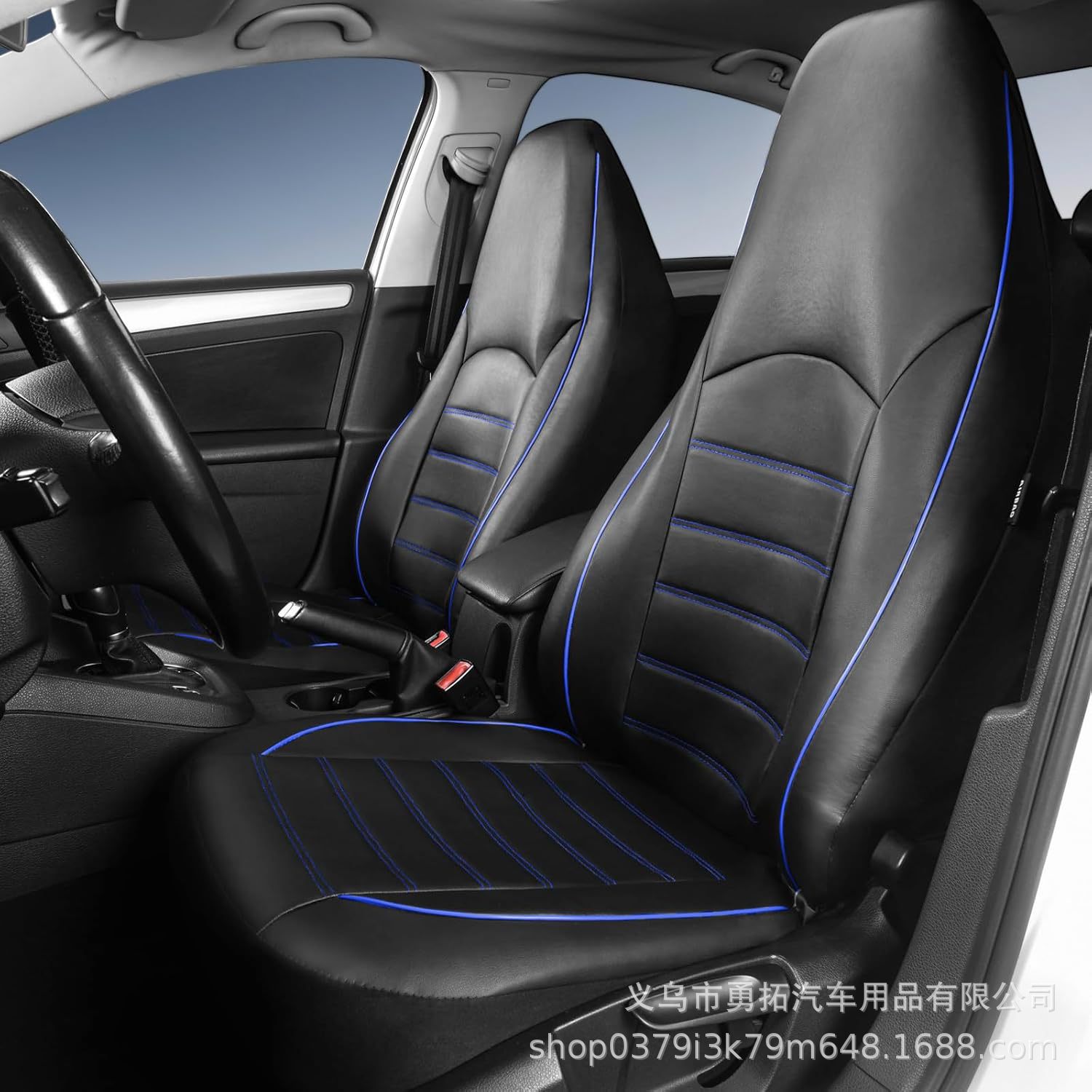 Cross-Border Hot-Selling Pu Double-Needle High-Back Leather Car Seat Cover Amazon Temu Mercado Libre Mexico