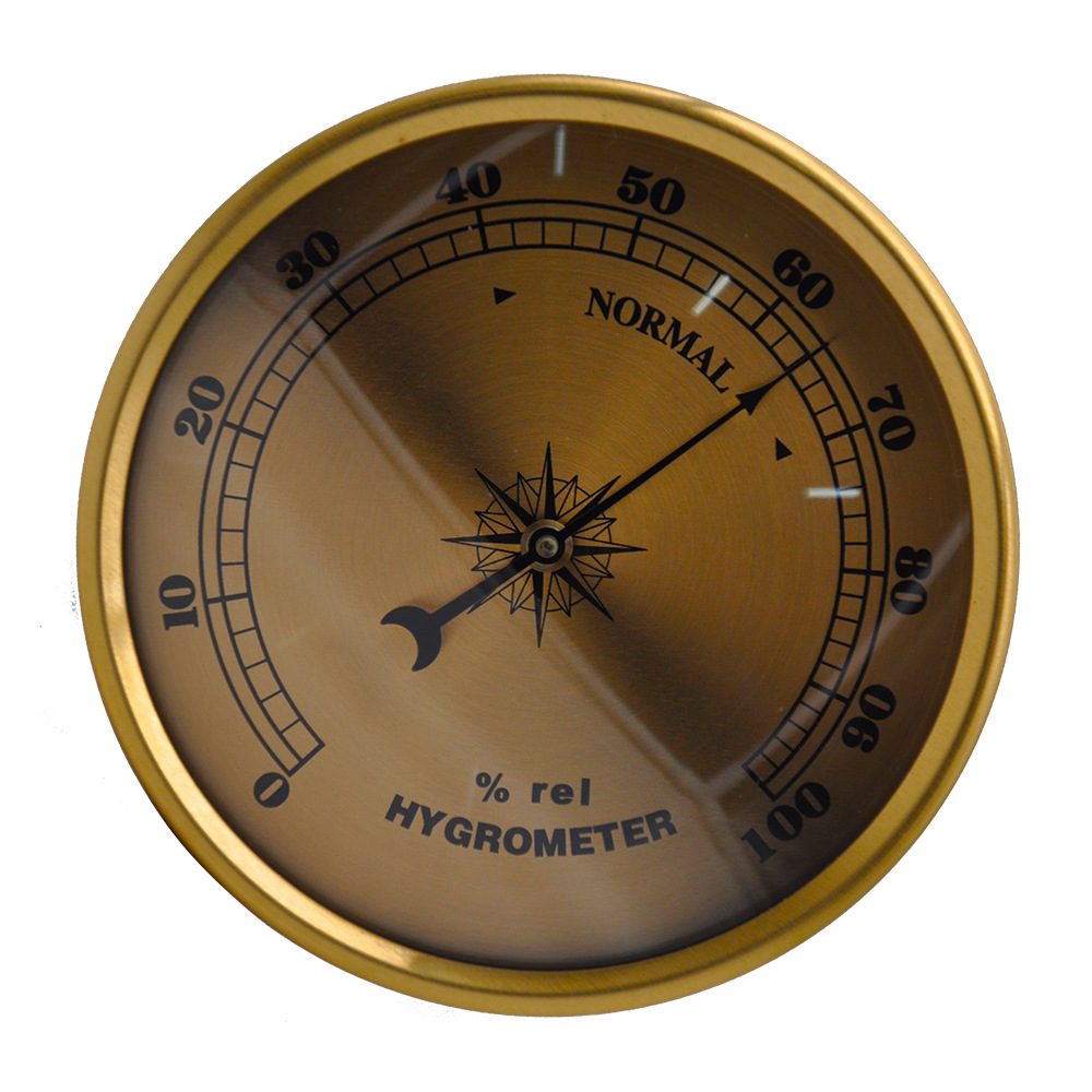 圆形高品质铝外框塑料后壳家用型气温温湿度计气压计气象仪器批发