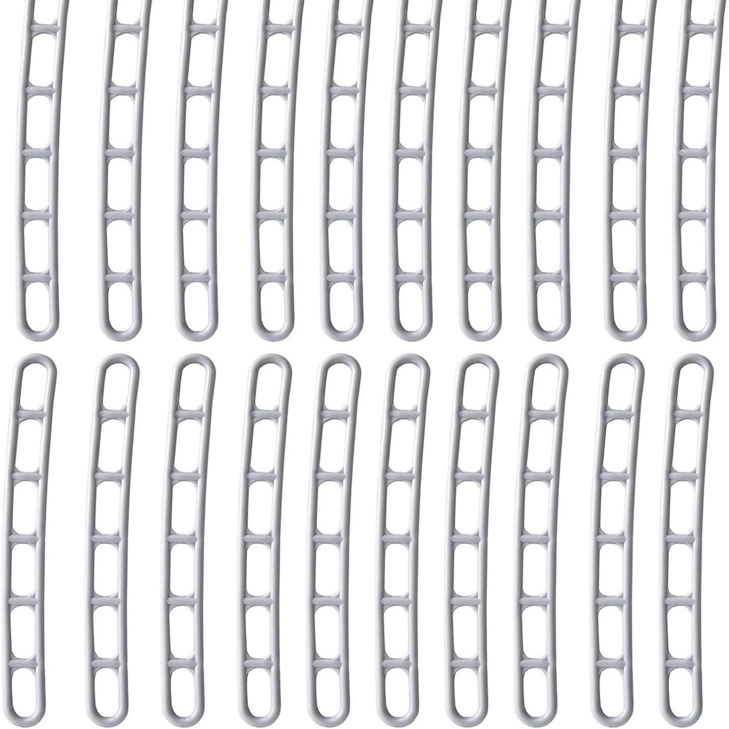20 штук для тента, растягивающиеся компоненты, резиновые носилки, пряжка для ветровой веревки с 6 отверстиями, серая
