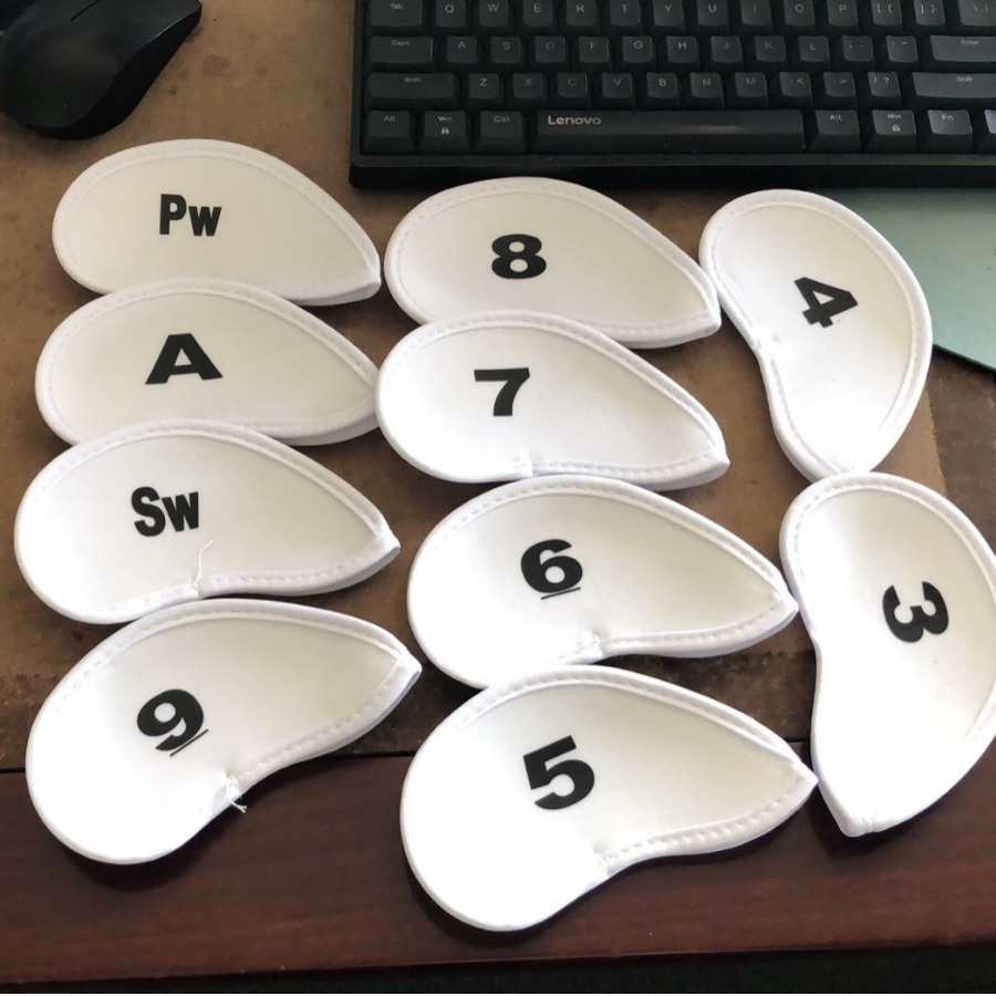 Yuofan fuente suministro digital cubierta de la bola tapa conjunto 10 varilla de hierro cubierta de suministros personales accesorios cubierta del club de golf