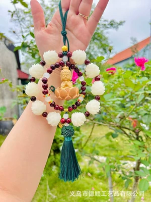 Car hanging Style Items Wholesale - green-cinnabar-guanyin-double-ring