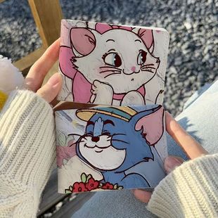 Cat and Mouse couple driving license protective cover two-in-one driving license motor vehicle driving license leather cover appearance card holder