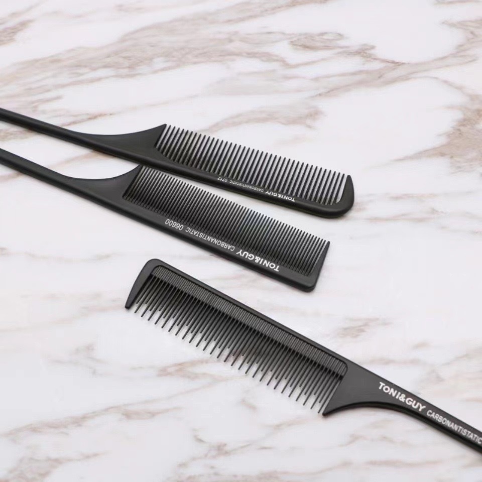 Peine de cola para peluquería, para seccionar y peinar, peine de cola profesional de acero para mujeres y hombres, uso doméstico, corte de cabello.