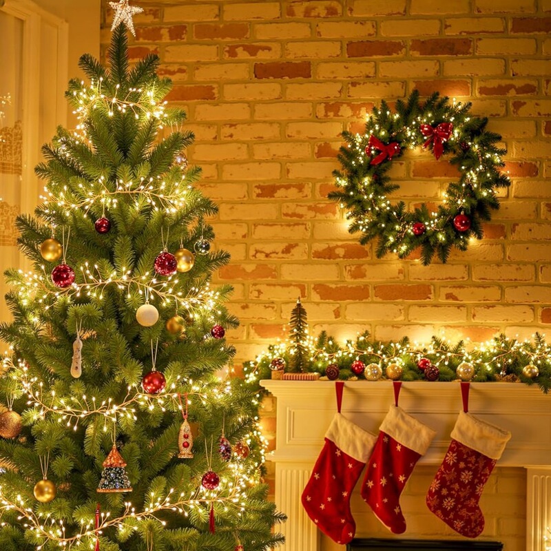 Firecracker Light String Led Christmas String Light Outdoor Waterproof Led String Light Home Bedroom Decoration Light Christmas Tree and Other Festivals