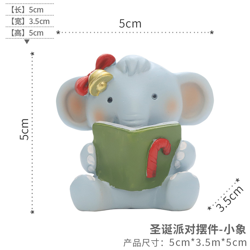 Zakka decoración de Navidad creativa ins decoración de escritorio del hogar coche de dibujos animados pequeña decoración regalo de vacaciones
