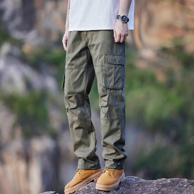 Multi-Pocket Summer Thin Camouflage Cargo Pants for Men 2025 New Spring and Autumn Outdoor Straight Loose Casual Long Pants