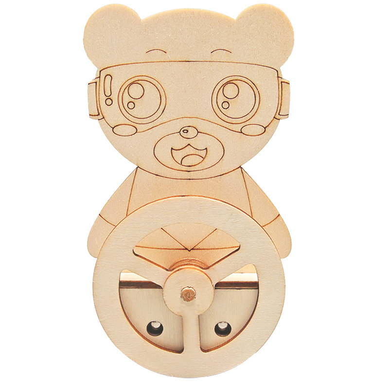 La tecnología de bricolaje pequeña producción oso juguete ciencia experimento material estudiante vaso tecnología material paquete al por mayor