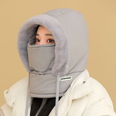 冬暖かい雷峰帽子、ベルベットの厚みのある防寒マスク、ネックスカーフオールインワン帽子、屋外防風サイクリング包頭帽子