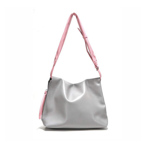 2024 New Lazy Style Soft Leather Patchwork Shoulder Bag, Uncommon Crossbody Tote Bag with High-Quality Texture, Underarm Bag