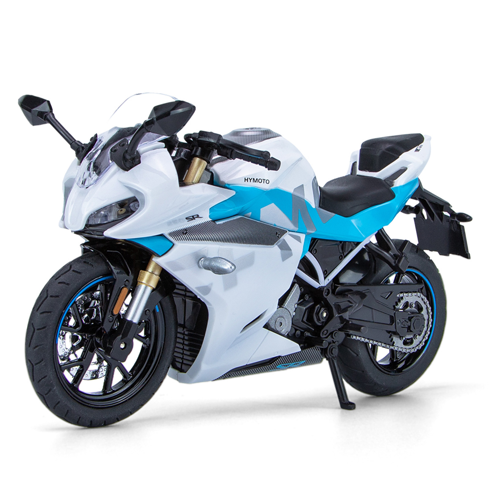 Modelo de motocicleta de aleación 1:12, motocicleta Chuanqi, simulación de amortiguador, dirección, coche de juguete para niños, caja ciega transfronteriza, dropshipping