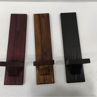 Dongguan Bamboo and Wood Products Manufacturer Mdf Crafts Solid Wood Paint Wooden Wall Candle Holder Hanger
