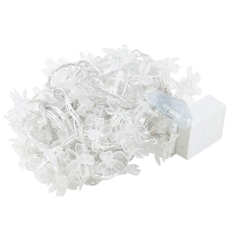 LED flor de cerezo flor de durazno Cadena de luz solar USB batería luz vacaciones al aire libre fiesta camping atmósfera decoración color Cadena de luz