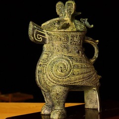 青銅器擺件商代婦好鴞尊仿古工藝禮品河南博物院文創中式家居裝飾